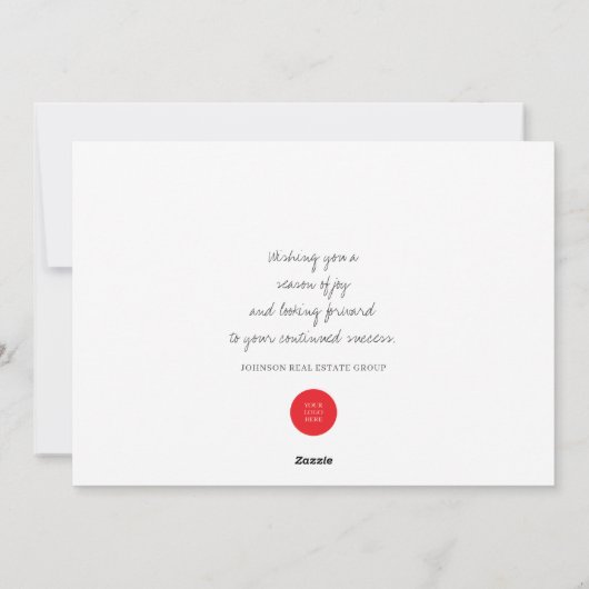 Modernes Weihnachtsgeschäft Feiertagskarte (Rückseite)