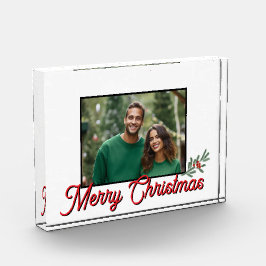 Modernes Weihnachtsgeschenk Fotoblock