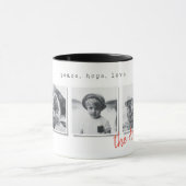Modernes Weihnachtsgeschenk für mehrere Fotos Tasse (Zentrum)