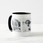 Modernes Weihnachtsgeschenk für mehrere Fotos Tasse (Vorderseite Links)