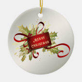 Modernes Weihnachtsgeschenk Keramik Ornament (Vorne)