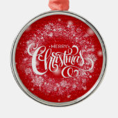 Modernes Weihnachtsgeschenk Ornament Aus Metall (Vorne)