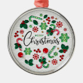 Modernes Weihnachtsgeschenk Ornament Aus Metall (Vorne)
