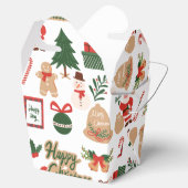 Modernes Weihnachtsgeschenk und Lebkuchenmuster Geschenkschachtel (Geöffnet)