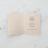 Modernes Weihnachtsgeschmacksgeschäft des Mittelal Feiertagskarte (Innenseite)