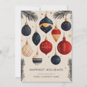 Modernes Weihnachtsgeschmacksgeschäft des Mittelal Feiertagskarte (Vorderseite)