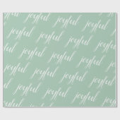 Modernes Weihnachtsgrün Geschenkpapier (Flach)