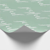 Modernes Weihnachtsgrün Geschenkpapier (Ecke)