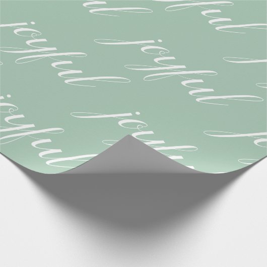 Modernes Weihnachtsgrün Geschenkpapier (Ecke)