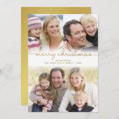 Modernes Weihnachtshandschrift-Foto Feiertagskarte (Vorne/Hinten)