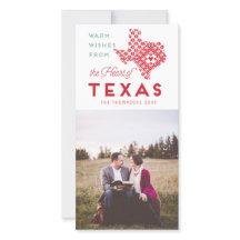 Modernes Weihnachtsherz Texas Foto Gruß
