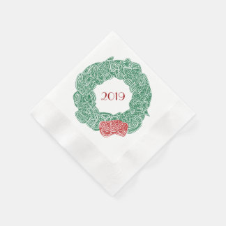 Modernes Weihnachtsjahr Serviette
