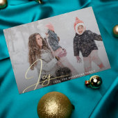 Modernes Weihnachtsjubiläum - Handschrift Familien Folien Feiertagskarte