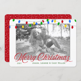 Modernes Weihnachtslicht - Foto Feiertagskarte