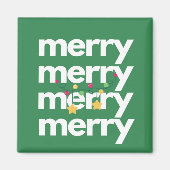 Modernes Weihnachtsmagnet Magnet (Vorne)