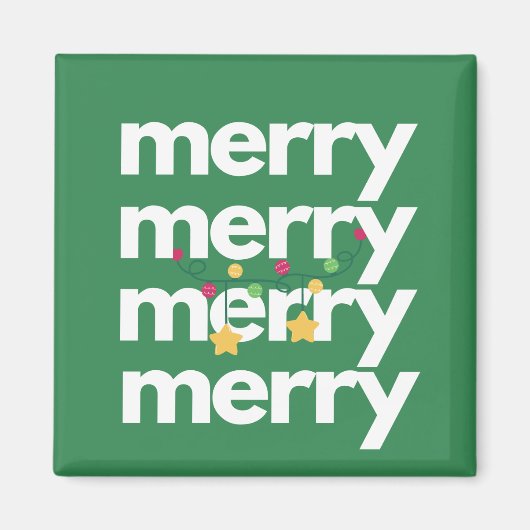 Modernes Weihnachtsmagnet Magnet (Vorne)