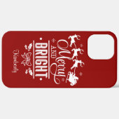 Modernes WeihnachtsMERRY und brillantes Script Mon Case-Mate iPhone Hülle (Hinten (horizontal))