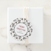 Modernes Weihnachtsmuster Botanischer Berries Geschenkanhänger (Beispiel)