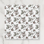 Modernes Weihnachtsmuster Botanischer Berries Geschenkanhänger (Rückseite)