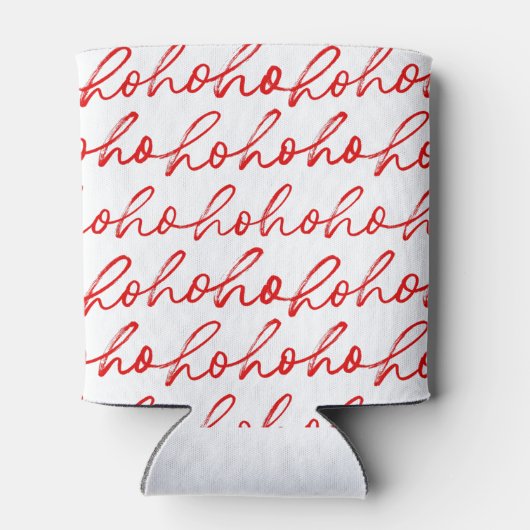 Modernes Weihnachtsmuster in Rot und Weiß Dosenkühler (Rückseite)