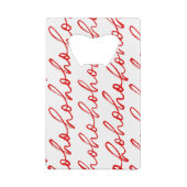 Modernes Weihnachtsmuster in Rot und Weiß Geldbeutel Flaschenöffner (Rückseite)