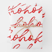 Modernes Weihnachtsmuster in Rot und Weiß Geschenkpapier Set (Beispiel)