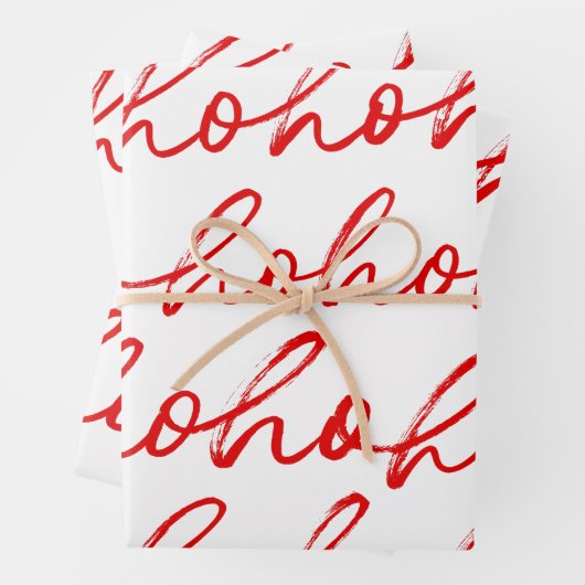 Modernes Weihnachtsmuster in Rot und Weiß Geschenkpapier Set (Beispiel)