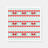 Modernes Weihnachtsmuster mit Bögen und Sternen Serviette (Vorderseite)