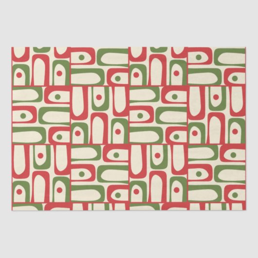 Modernes Weihnachtspiquet Modernist Xmas Mitte des Seidenpapier (Vorderseite)