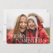 Modernes Weihnachtsschneeflocken Foto Holida Feiertagskarte (Vorderseite)