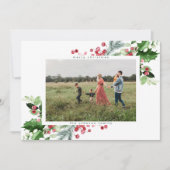 Modernes Weihnachtsschneewitz Foto Feiertagskarte (Vorderseite)