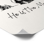 Modernes Weihnachtsschriftposter Poster (Ecke)