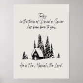 Modernes Weihnachtsschriftposter Poster (Vorne)