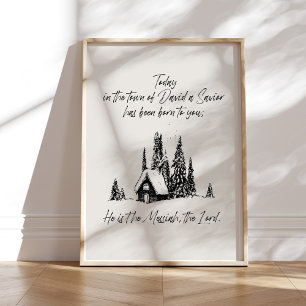 Modernes Weihnachtsschriftposter Poster