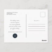 Modernes Weihnachtsstadtgeschäft Postkarte (Rückseite)