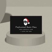 Modernes Weihnachtsthema Minimal Simple Black Visitenkarte