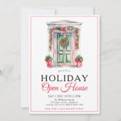 Modernes Weihnachtstor Open Holiday House Party Einladung (Vorderseite)