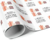 Modernes Weihnachtswackelpapier Geschenkpapier (Rolleneckpunkt)