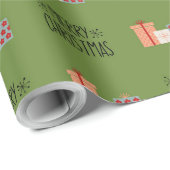 Modernes Weihnachtswackelpapier Geschenkpapier (Rolleneckpunkt)