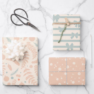 Modernes Weihnachtswackelpapier Geschenkpapier Set