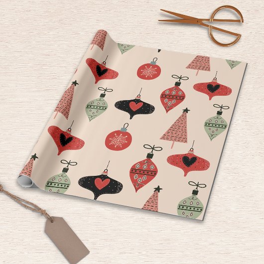 Modernes Weihnachtswrapping Paper aus dem Mittelal Geschenkpapier