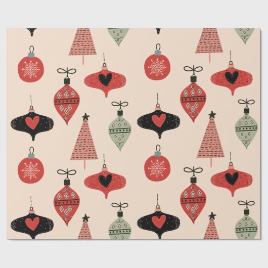Modernes Weihnachtswrapping Paper aus dem Mittelal Geschenkpapier (Flach)