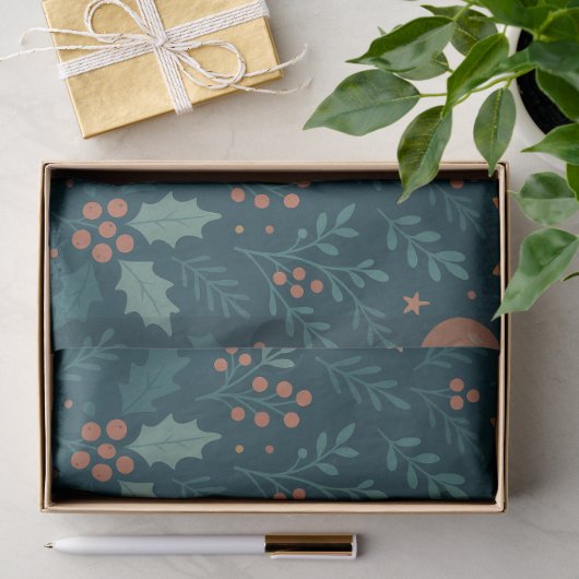 Modernes Weihnachtszettel - Trendy 2026 Seidenpapier (Geschenk)