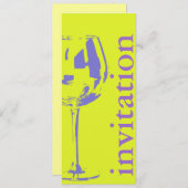 modernes Weinglas - winetasting Brautparty Einladung (Vorne/Hinten)