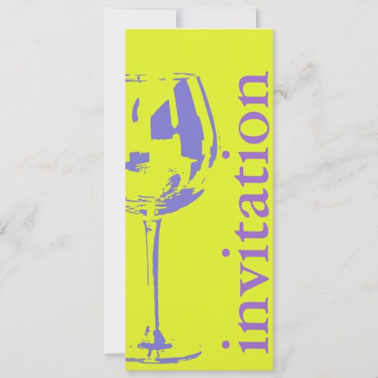 modernes Weinglas - winetasting Brautparty Einladung (Vorderseite)