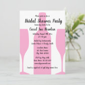 Modernes Weinkeller Brautparty Party Einladung (Stehend Vorderseite)