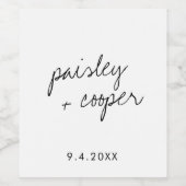 Modernes Weinlabel Minimalistische Gastgeschenk Ho Weinetikett (Einzelnes Label)