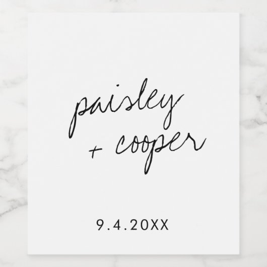 Modernes Weinlabel Minimalistische Gastgeschenk Ho Weinetikett (Einzelnes Label)