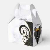 Modernes Weiß - Abstrakte Geschenkboxen aus Marmor Geschenkschachtel (Vorderseite)