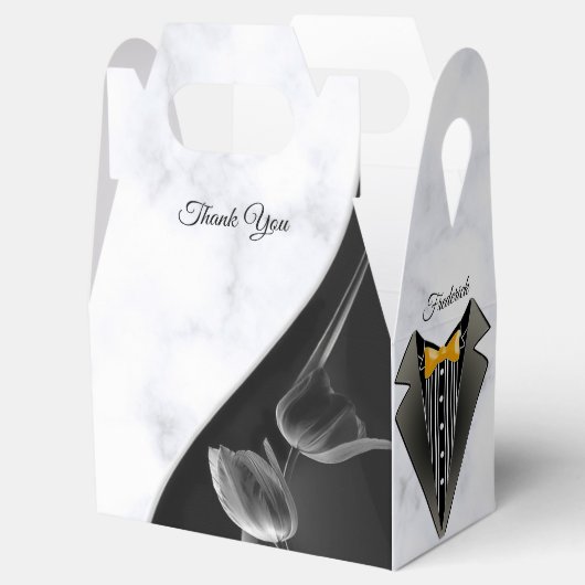 Modernes Weiß - Abstrakte Geschenkboxen aus Marmor Geschenkschachtel (Geöffnet)